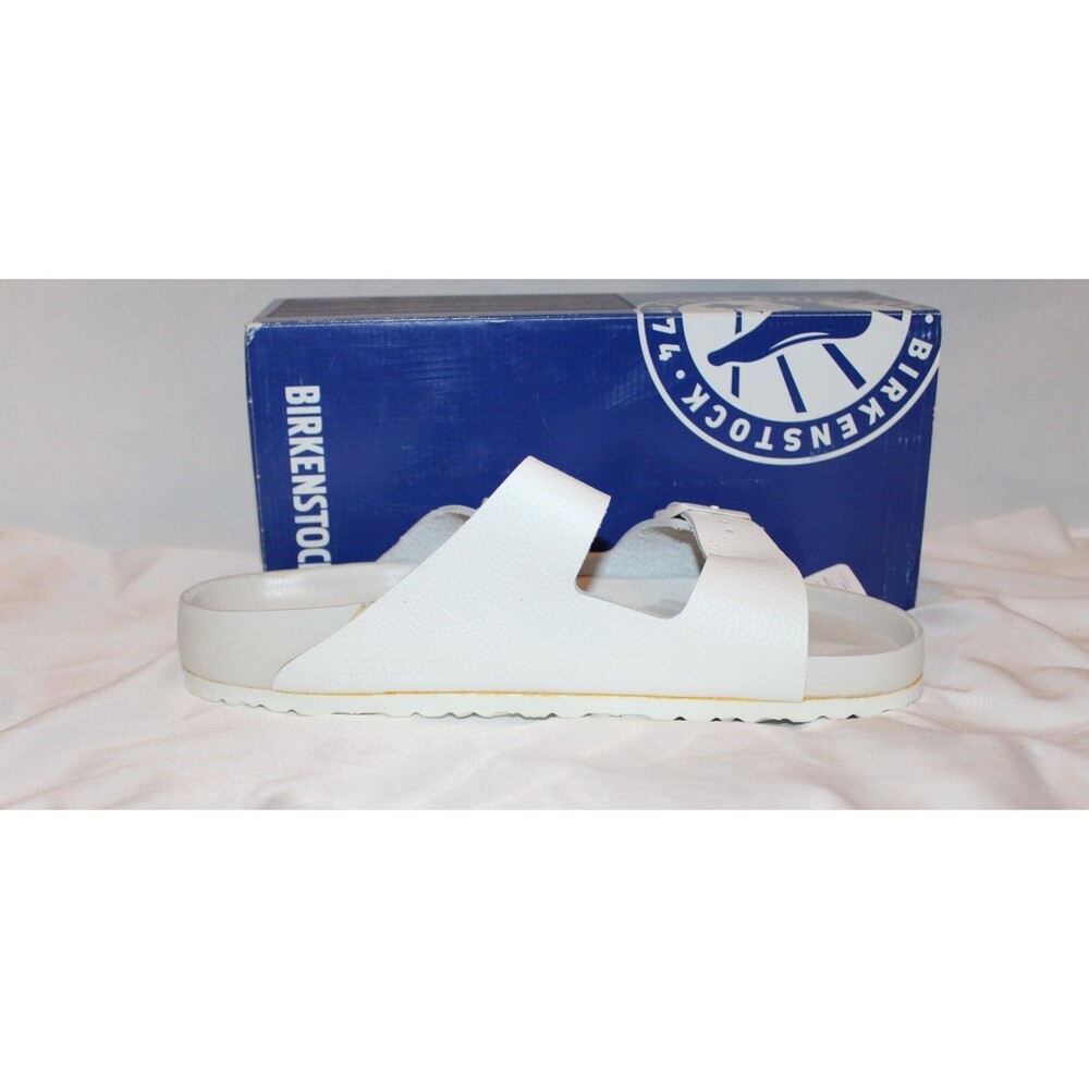 Birkenstock Women's Arizona BS Leather Sandal White EU 38 Narrow $210 - Picture 4 of 8
